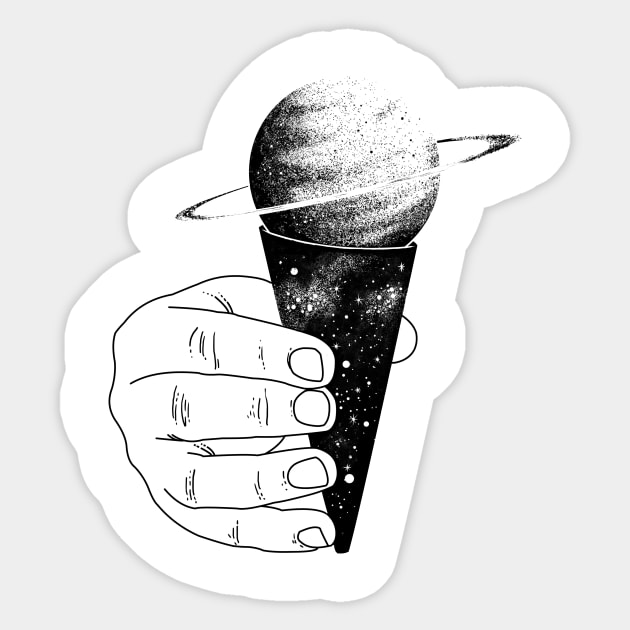 Saturn Ice Cream Sticker by GGNNVR